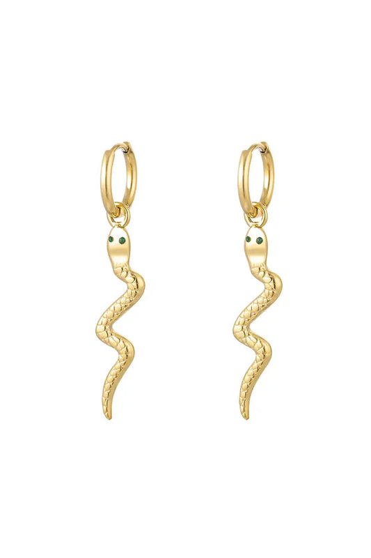 Long snake (earrings)