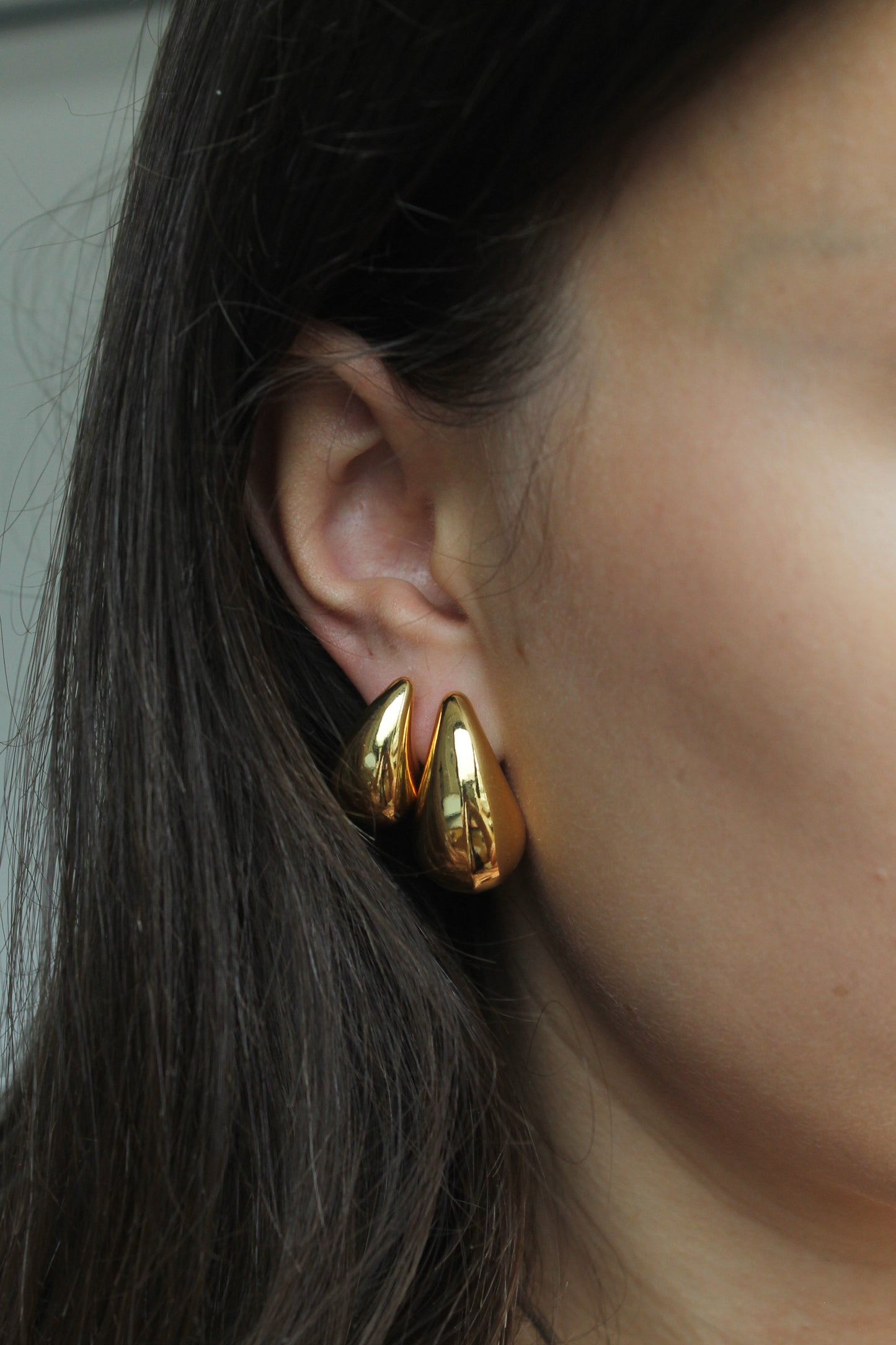 Golden drop - medium (earrings)