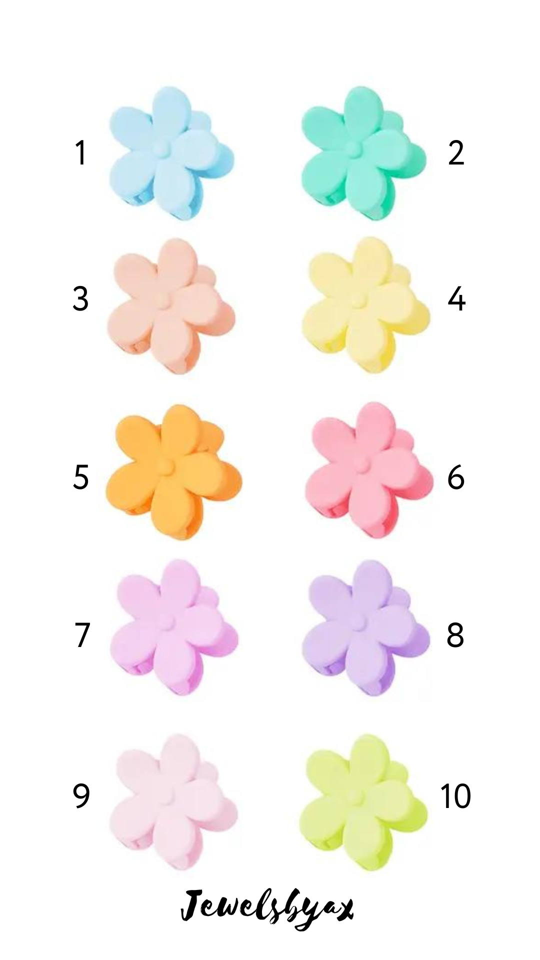 Mini flower hair clip