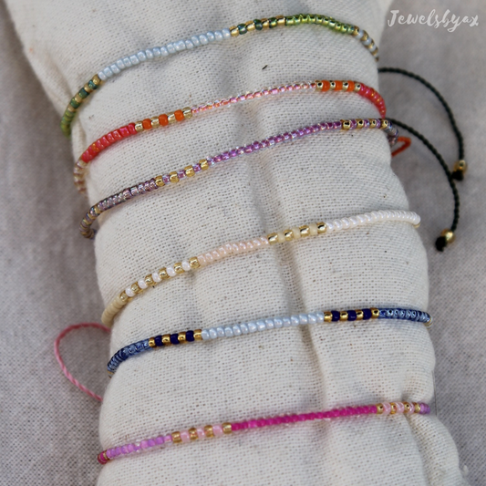 Colored summer bracelets