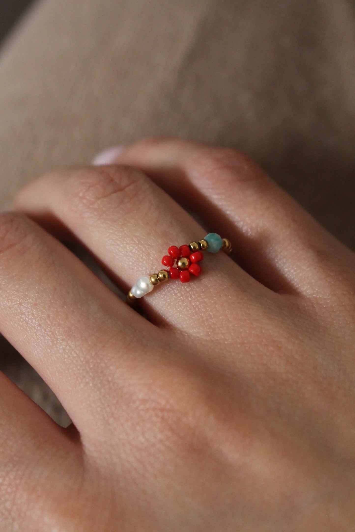 Red blossom (ring) — Size 17