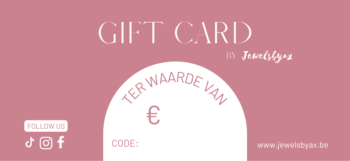 Jewelsbyax gift card (fysiek)